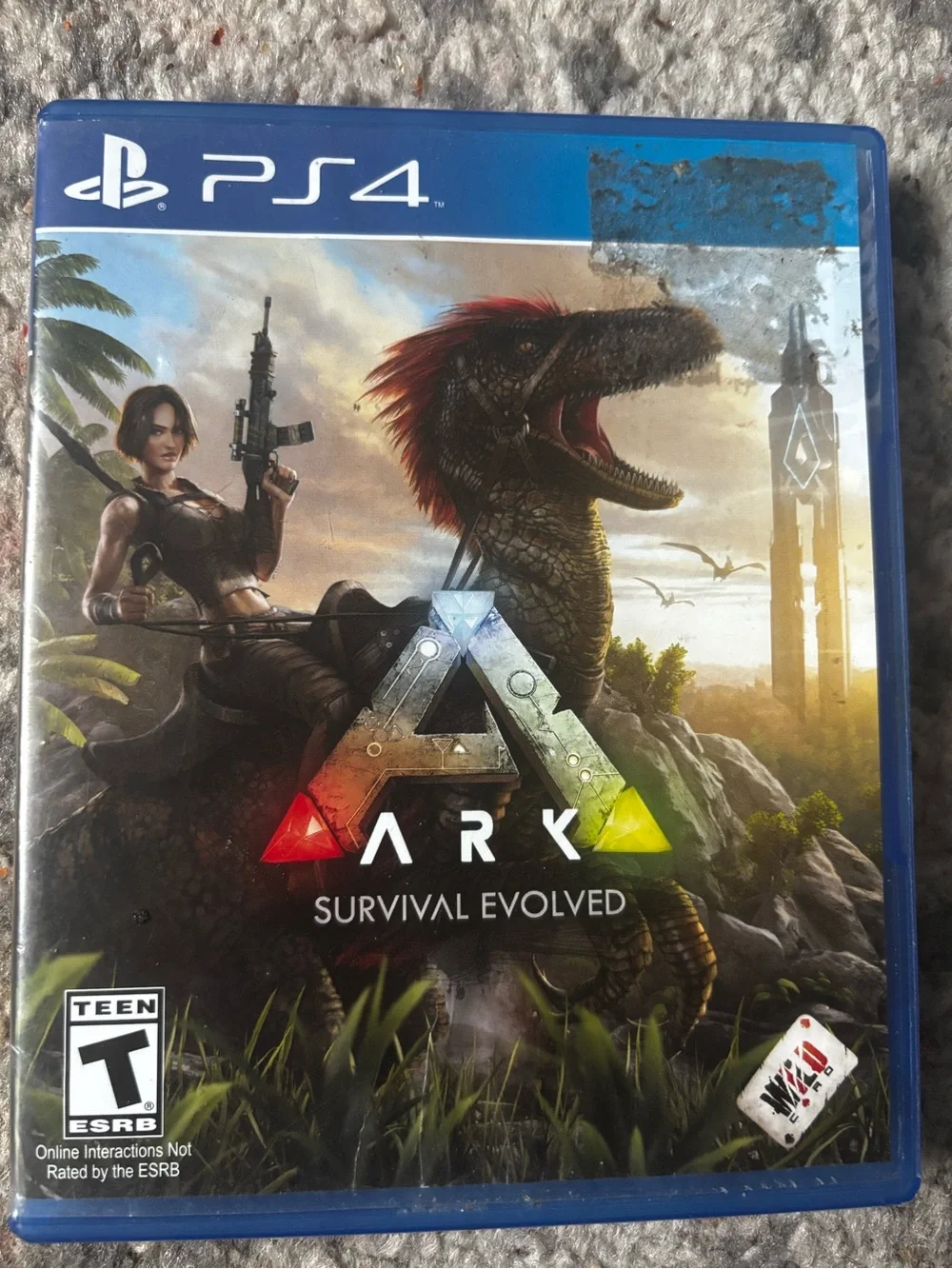 Sony PS4 ARK: Survival Evolved - Blue Case Artwork/Untested/As-is